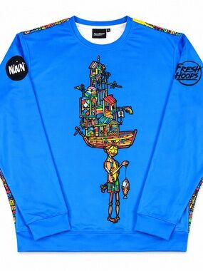 Fresh Hoods Blue Graphic Crewneck Sweatshirt  NWT men’s XL